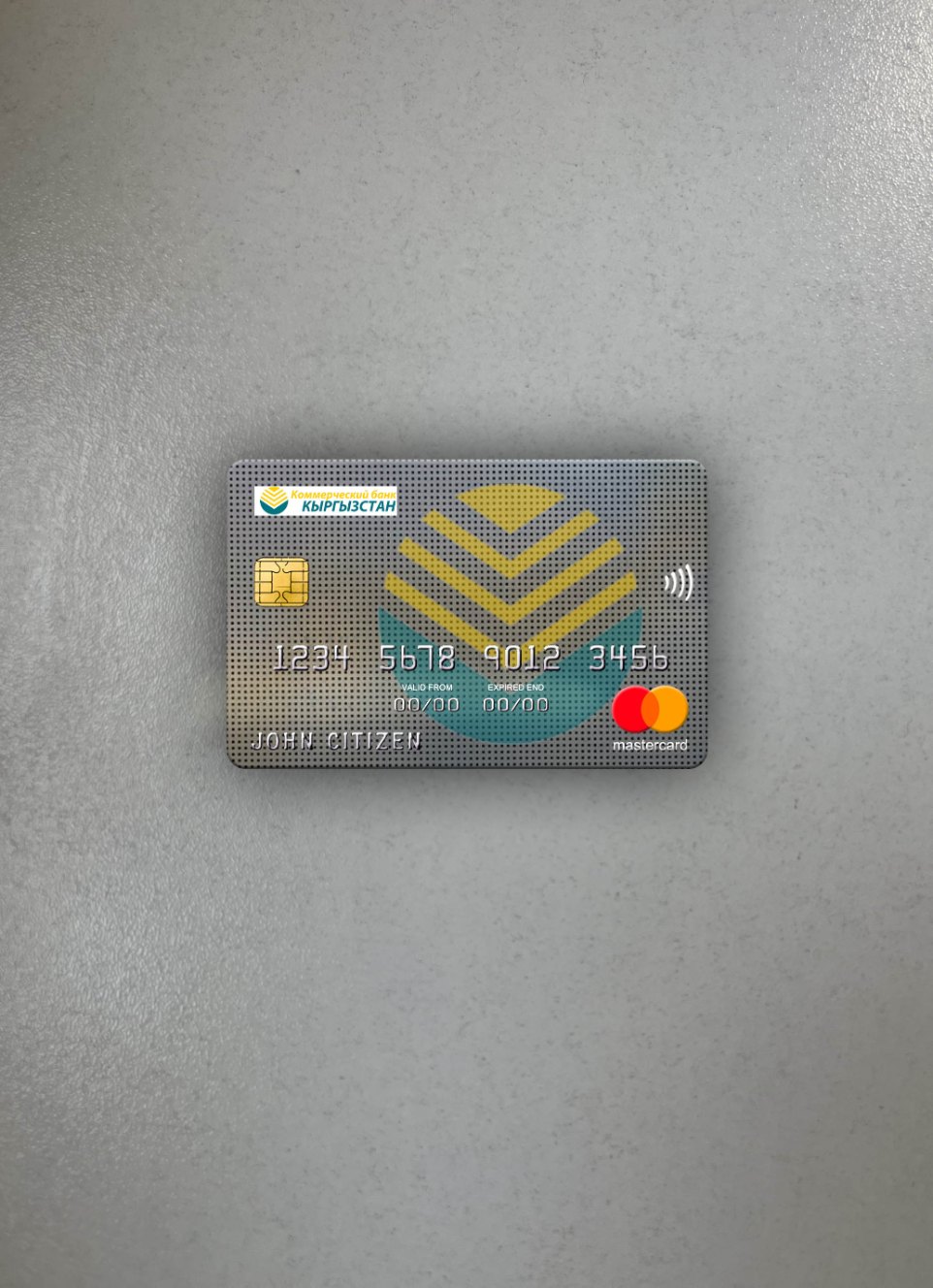 Download Kyrgyzstan Kirgizbank mastercard photolook front Photoshop template